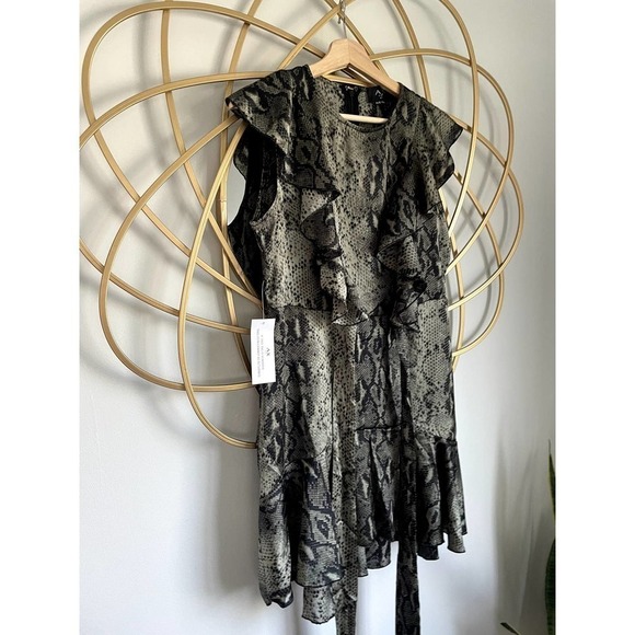 AX Armani Exchange Dress Leopard Print size 12 NWT - Picture 1 of 7